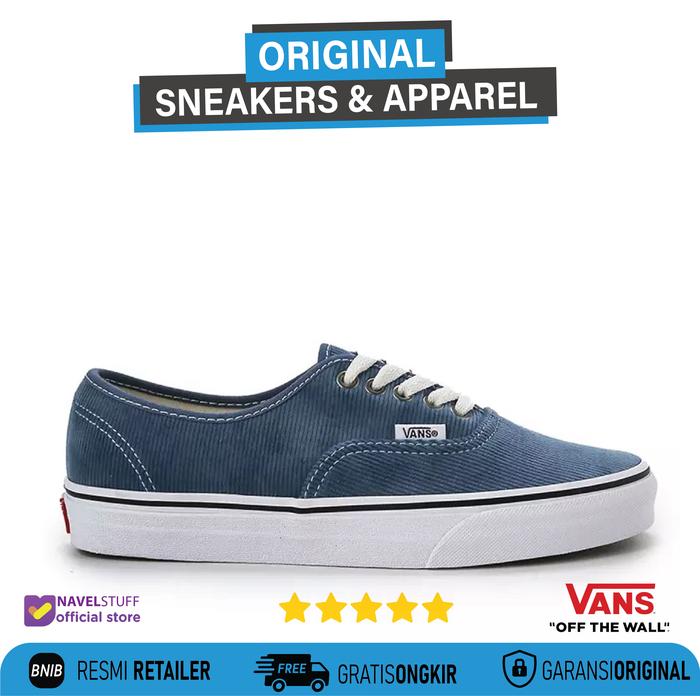 VANS Authentic Corduroy Navy/White Original BNIB Resmi (PT.Navya)