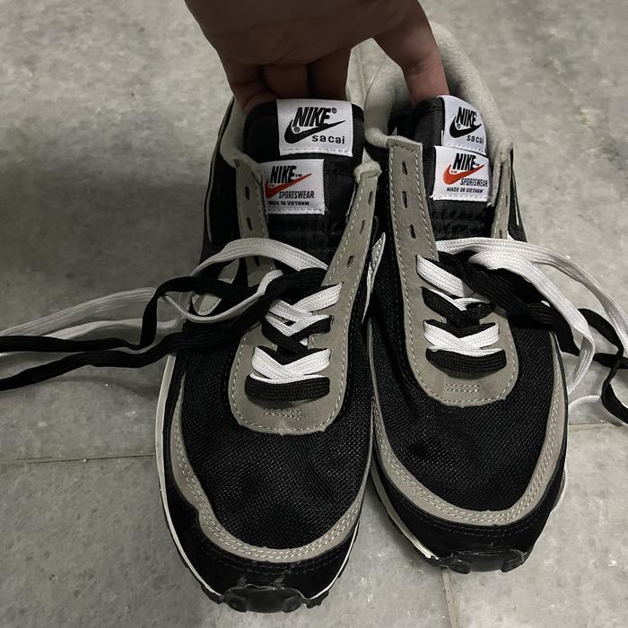 Nike sacai ld waffle black white grey second