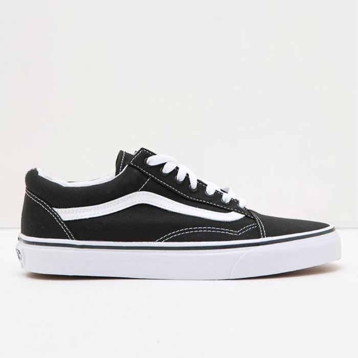 Vans Old Skool Full Canvas Black True White ORIGINAL RESMI