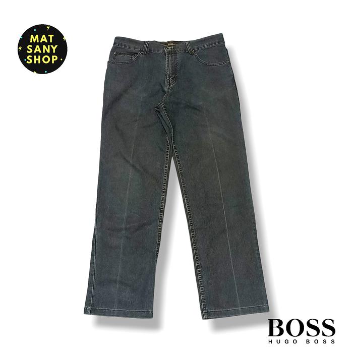 Celana Panjang Denim Hj Hugo Boss Jeans Vintage Black Grey