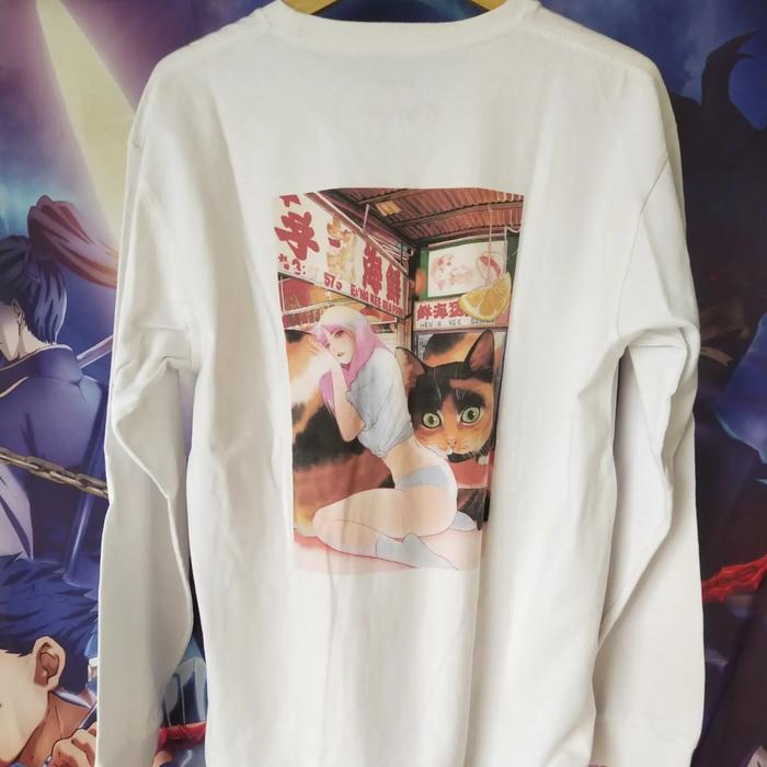 Graniph Anime Girl Art Longsleeve Kaos Original Second Japan Brand