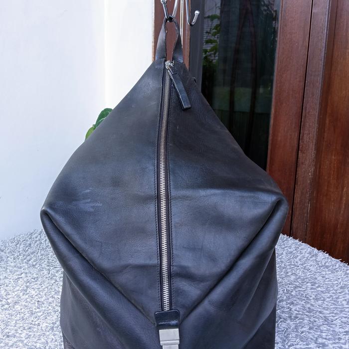 SECOND -TAS RANSEL - KULIT ASLI - HITAM