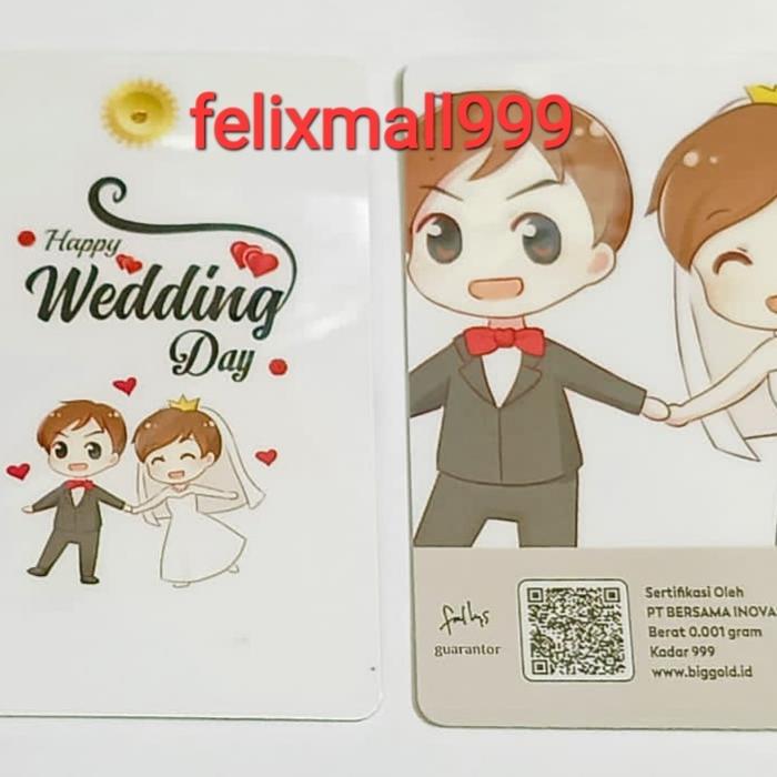 BIG WEDDING COUPLE MICRO GOLD MINI 0.001 GR
