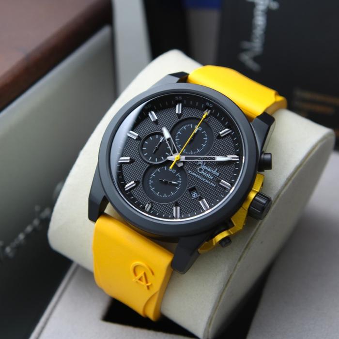 Jam Tangan Pria Alexandre Christie AC 6659 Original - Yellow