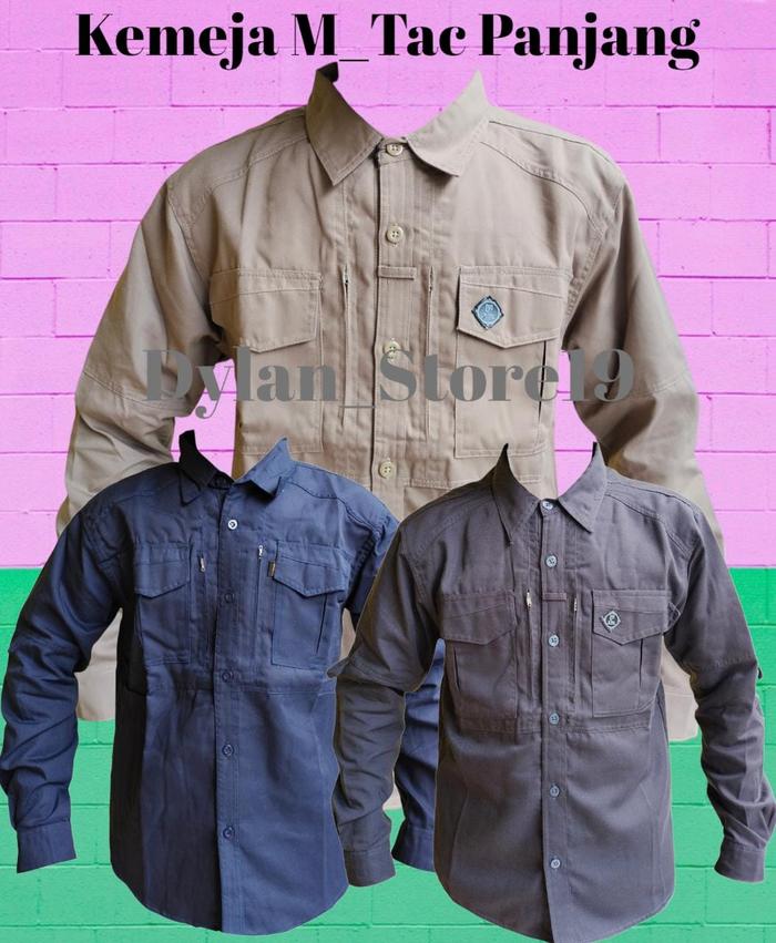 Grosir Kemeja Tactical M-TAC Free Gantungan ID Card / Kemeja Reskrim
