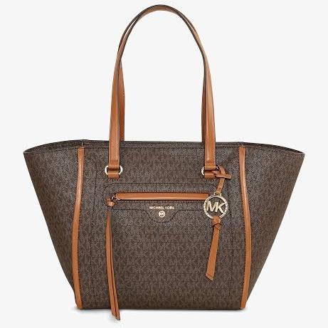 Tas Tote Wanita MK Carine Peabble Leather Tote Bag