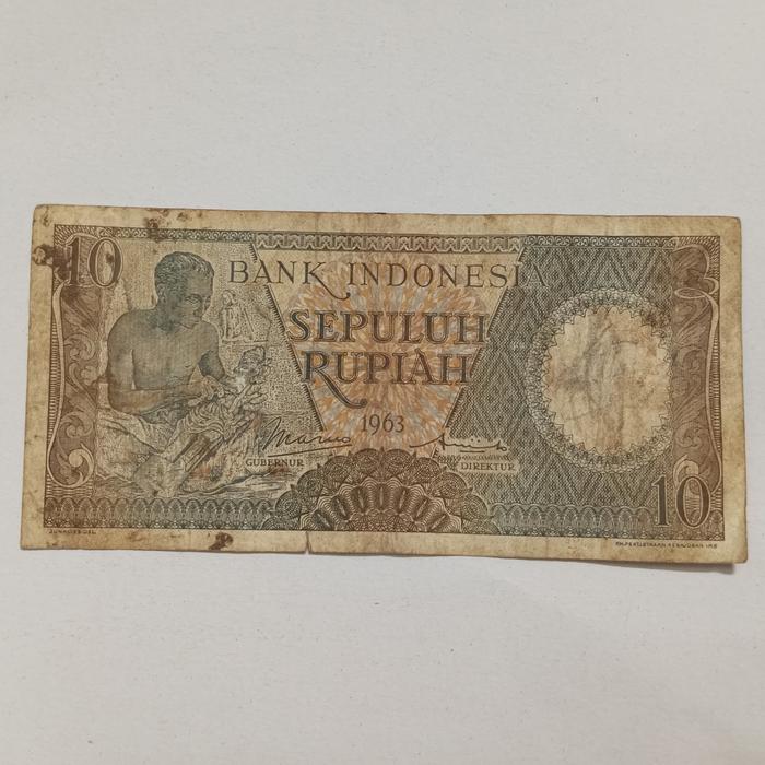Uang kertas 10 Rupiah seri Pekerja 1963