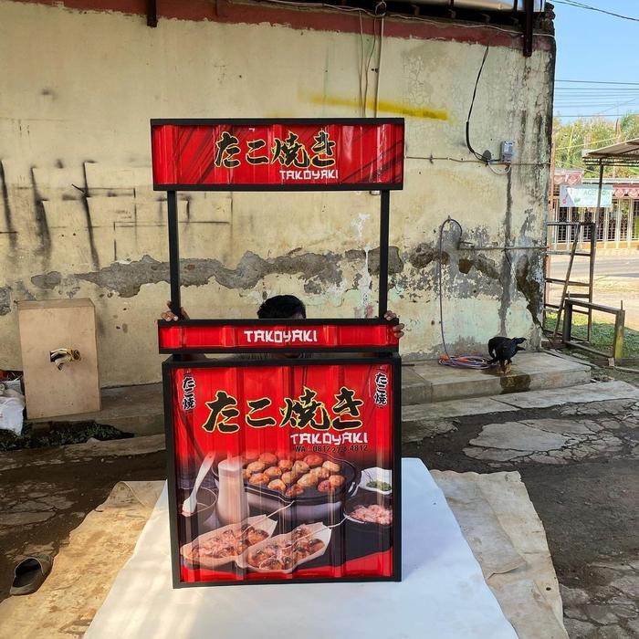 Booth container lipat gerobak lipat Booth lipat Costum