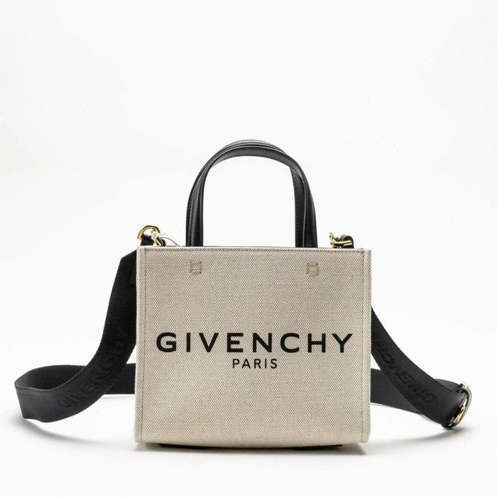 Givenchy Mini G Tote Shopping Bag Canvas Leather