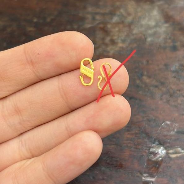 Murah Pengait S gelang kalung emas 875 asli tanpa nota surat beli