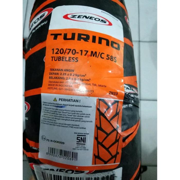 Ban ZENEOS 120/70-17 ZN 33 TURINO TUBELESS