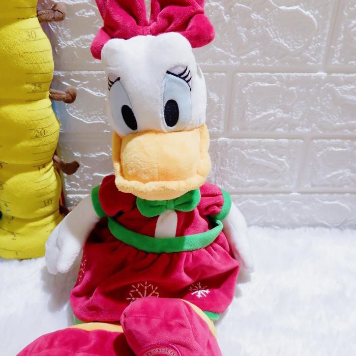 boneka desi daisy donald duck kostum merah cap jengkol ori