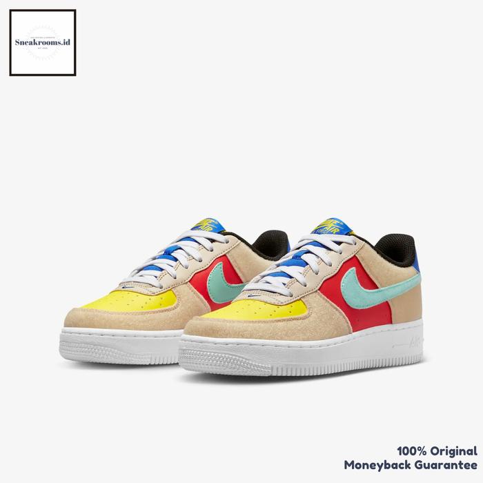 Nike Air Force 1 LV8 Multicolor Velcro GS Original Resmi (100% Authentic)