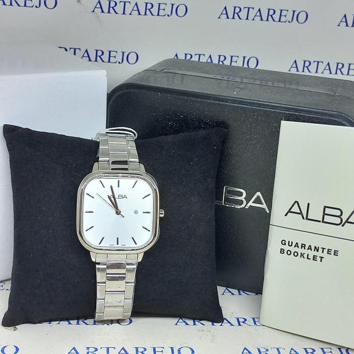 JAM TANGAN WANITA ALBA AH7BZ5X1 SILVER WHITE ORIGINAL AH7BZ5