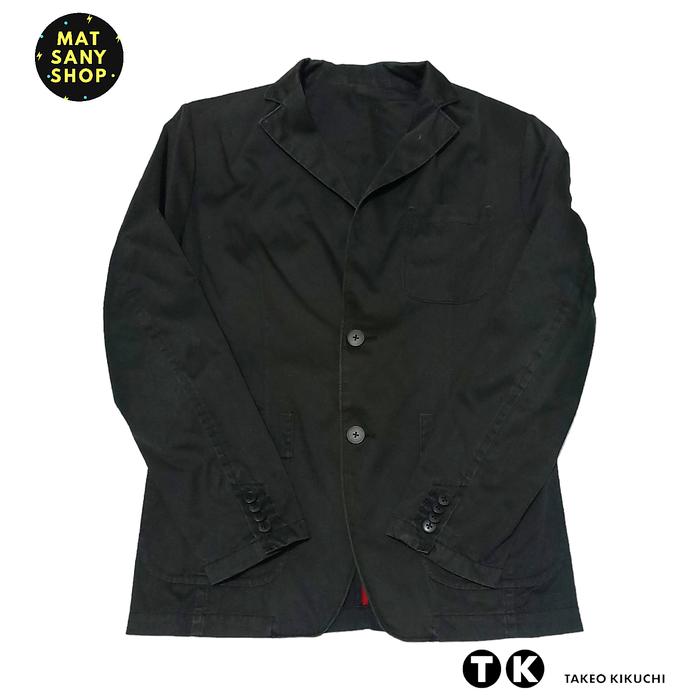 Jaket Blazer Jas Takeo Kikuchi Formal Kantor Kerja Hitam Vintage