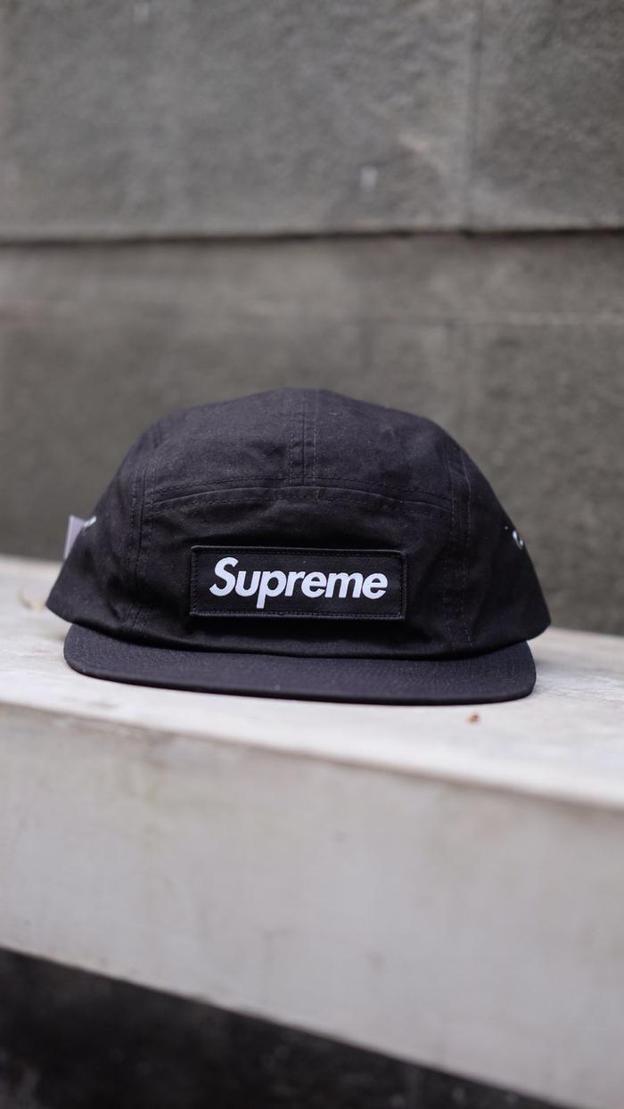 Supreme Waxed Cotton Camp Cap Black FW23 Original