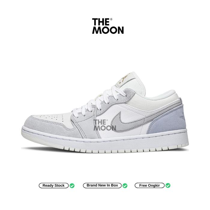 Sepatu Nike Air Jordan Unisex - Air Jordan 1 Low Paris White/Sky Grey Original