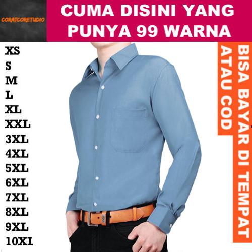 Hem Cowok Panjang Polos Formal Casual BIRU TELUR ASIN HIJAU TELUR ASIN