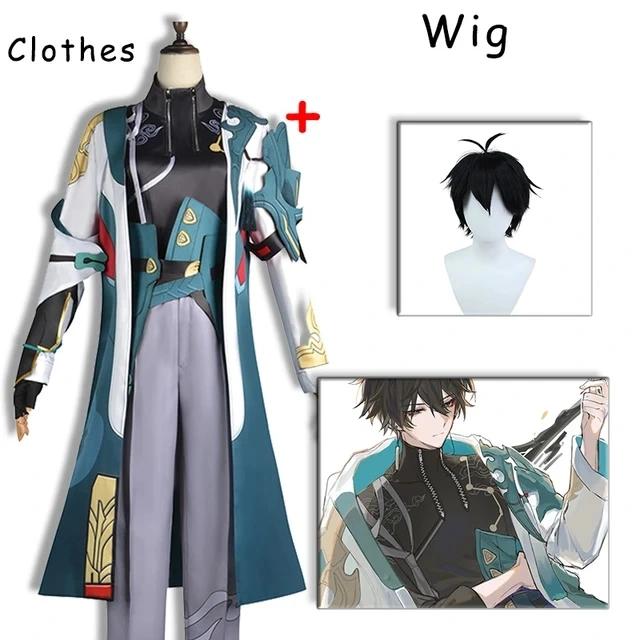 Dan heng wig costume shoes cosplay honkai star rail