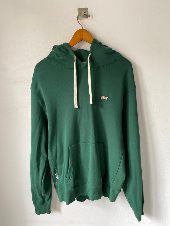 JAKET HOODIE LACOSTE SIZE XL HIJAU SECOND BEKAS PRELOVE