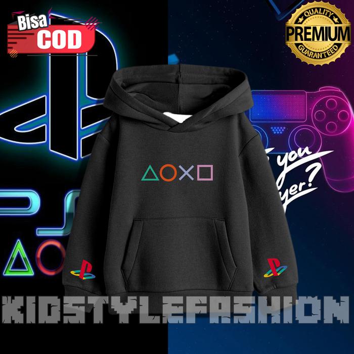 JAKET SWEATER HOODIE ANAK PLAYSTATION BUTTON - HOODIE ANAK PLAYSTATION