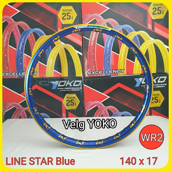 VELG ALUMUNIUM TWOTONE RING 17 YOKO SUN STAR DAN LINE STAR (WR)