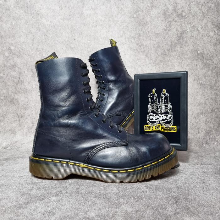 Dr Martens 1919 Vtg Navy Blue 6uk Made in England MIE Solovair Docmart