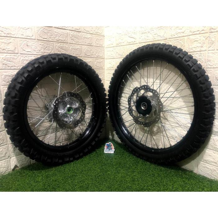 WHEELSET ORI COPOTAN HONDA CRF 150L VELG TROMOL JARI JARI LENGKAP