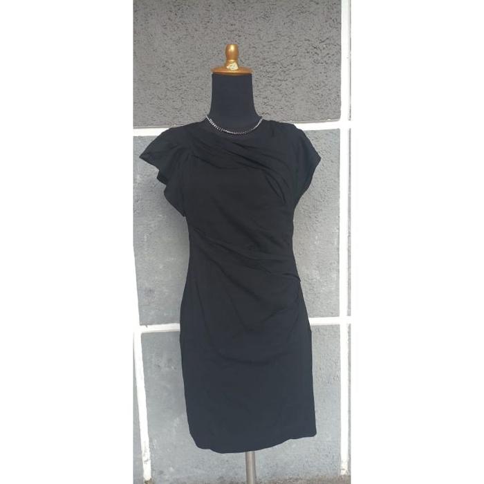 Dress hitam ruffle (preloved)