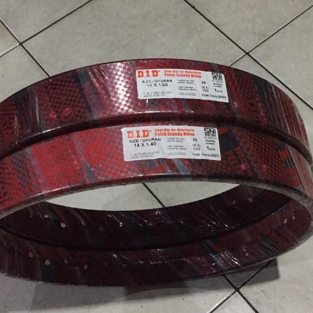 VELG DID HITAM RING 14 UKURAN 140 DAN 160 SEPASANG