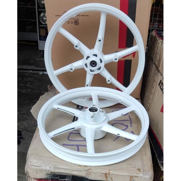 Velg vrossi sonic palang 6 putih dan gold ( 160/160-17 )