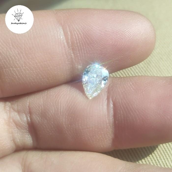 Natural Diamond Berlian Eropa 1 ct  Pear color G SI2 bukan GIA