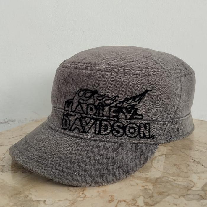 Topi Patrol Cadet Vintage HARLEY DAVIDSON Grey Patrol / Commando Hat