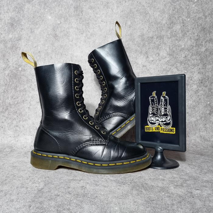 Dr Martens 1490 Vegan Black 6uk Vietnam NO England Solovair Docmart