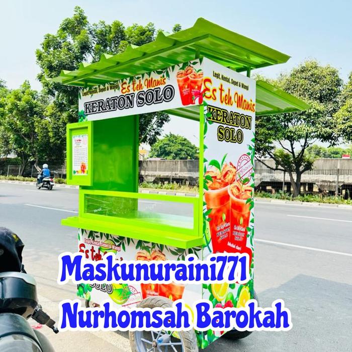gerobak teh solo , gerobak es teh solo viral , booth es teh solo