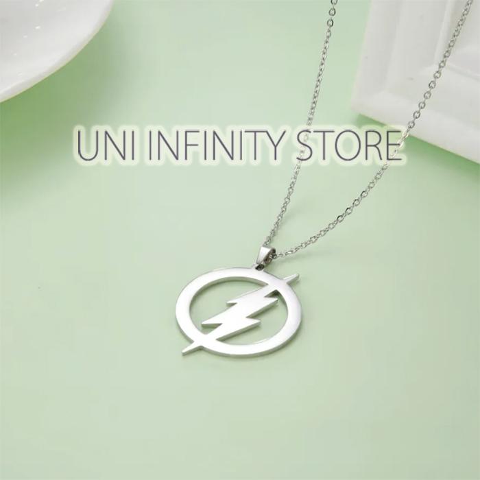 JWNE0311 Kalung Petir Halilintar Cowo Cewe DC Comic Flash Hero Necklace
