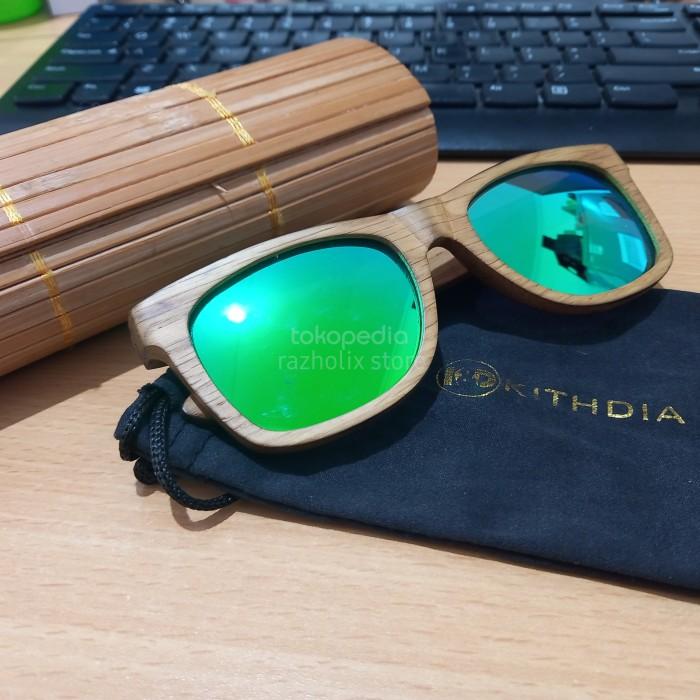 Kacamata Sunglasses Polarized Wood Bamboo KITHDIA Preloved
