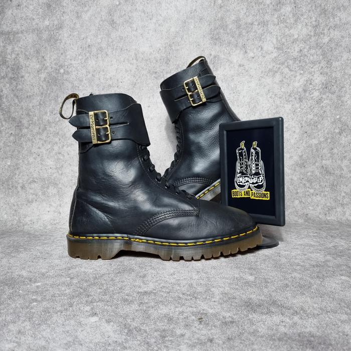 Dr Martens 1490 Strap Black 9uk Made in England MIE Solovair Docmart