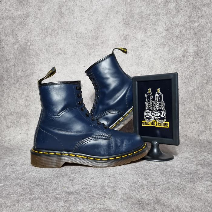 Dr Martens 1460 Vtg Navy Blue 6uk Made in England MIE Solovair Docmart