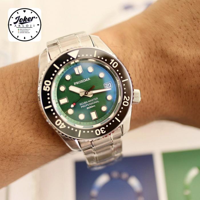 Jam tangan Proxima SBDX001 homage Diver Hulk dial