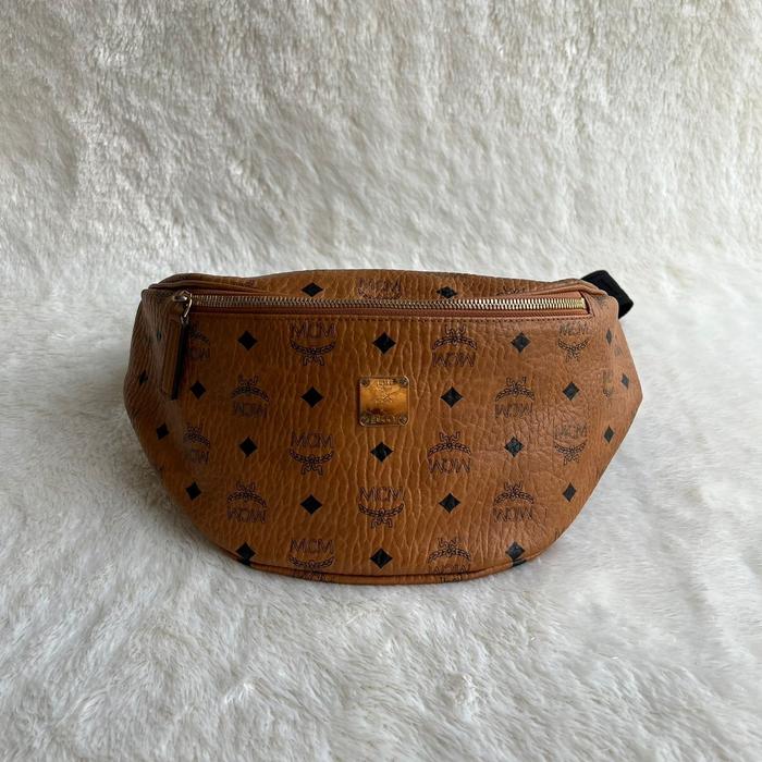 MCM Logo Waistbag 100% Authentic Original Guarante