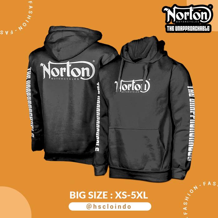 HOODIE Jumper Norton Motorcycle Classic Moge Adventure Big Size XS-5XL