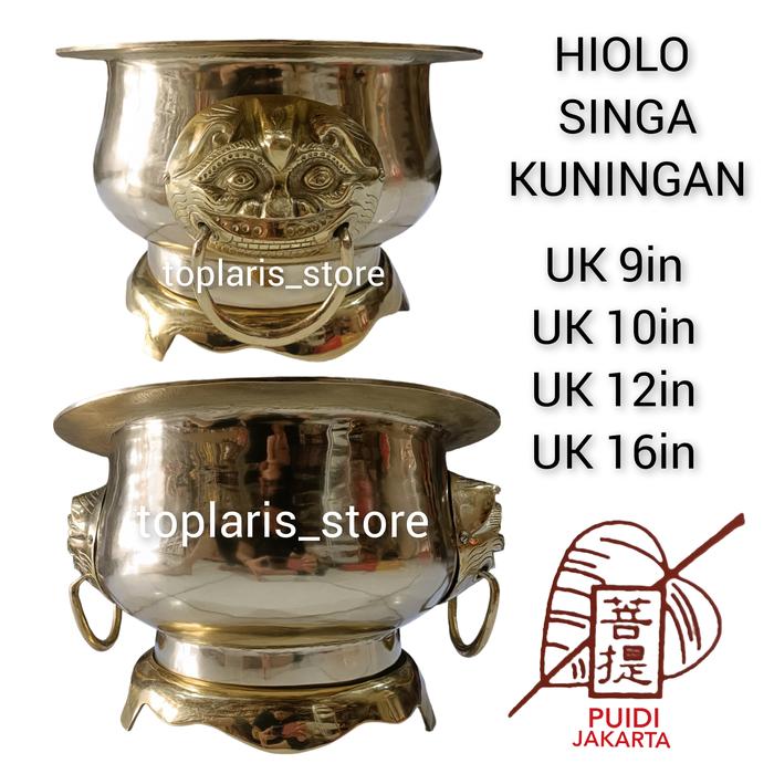 Hiolo Kuningan Kepala Singa Polos