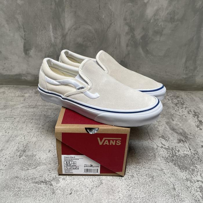 Vans Slip On Side Stripe White Original - Vans Sidestripe
