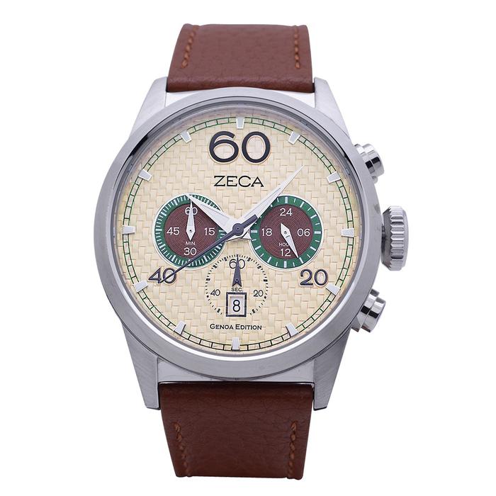 Zeca Watches Jam Tangan Pria Leather Analog Original 240M Brown Black