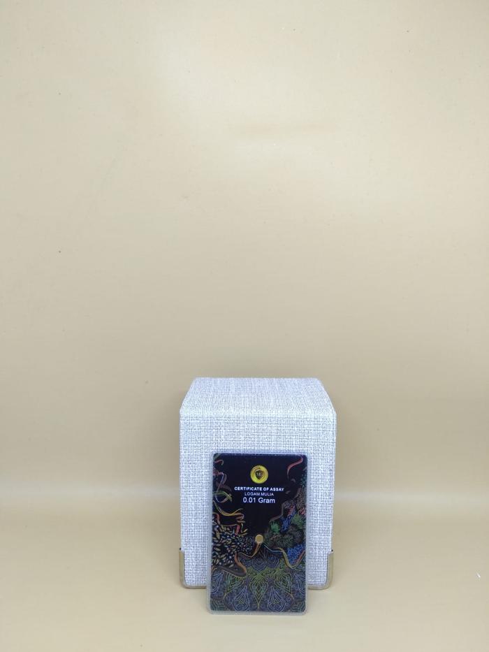 Logam Mulia CERTIFICATE OF ASSAY 0.01 Gr 24K Fine Gold 999.9