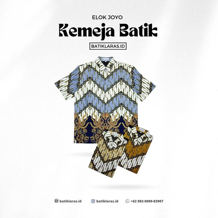 Kemeja Batik Pria Lengan Pendek Furing Premium Elok Joyo JB7751