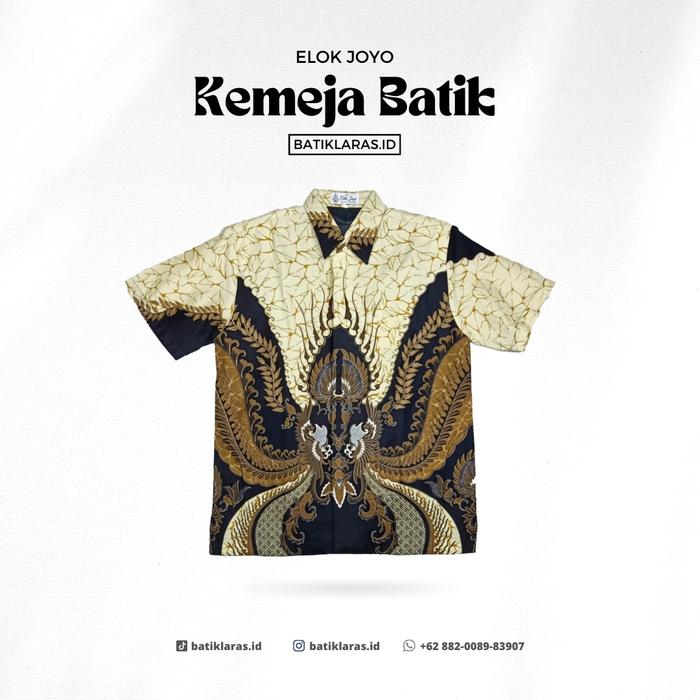 Kemeja Batik Pria Lengan Pendek Furing Premium Elok Joyo 89044