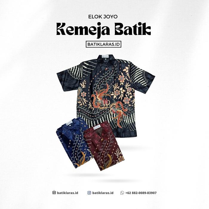 Kemeja Batik Pria Lengan Pendek Furing Premium Elok Joyo 89082