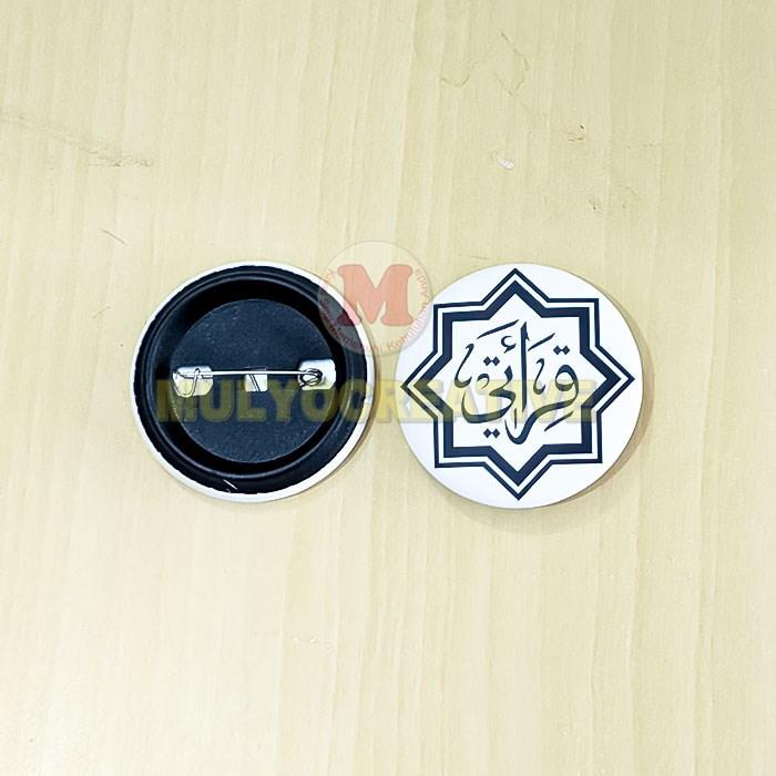 Pin Bros Qiroati Model Bulat Pin Button Qiroati